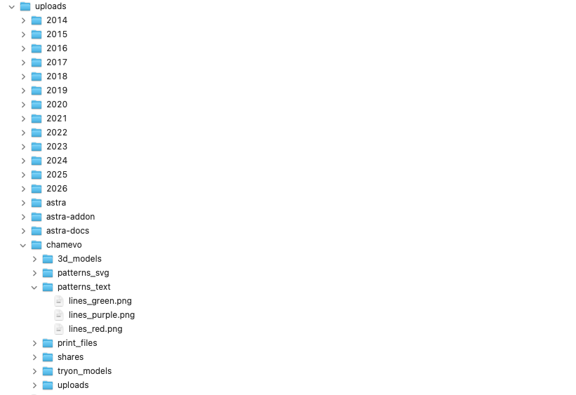 Product customizer — pattern applied to text