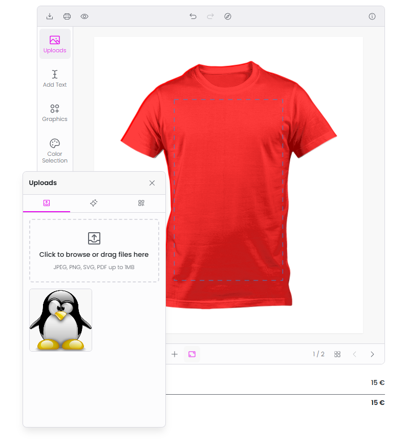 Images module — tabs visible