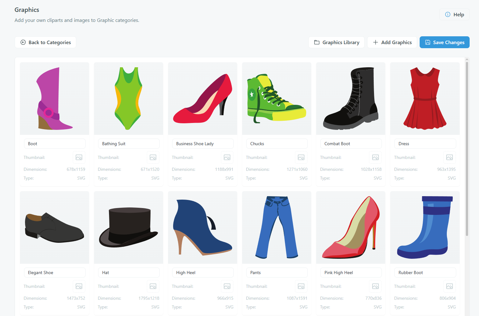 Graphics — category with uploaded graphics