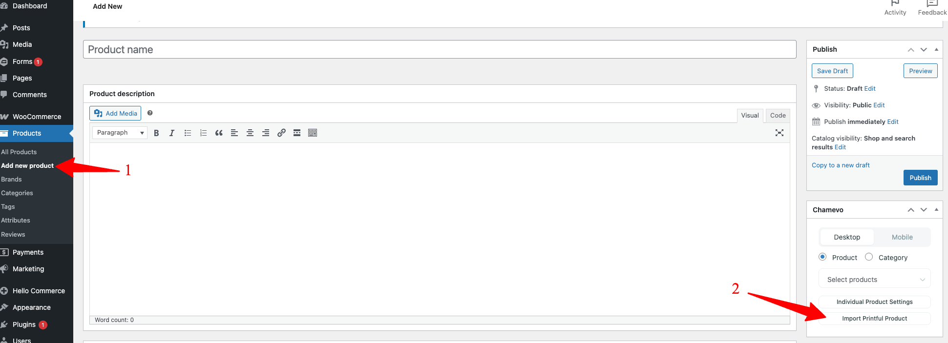 Product Builder — Printful-Katalog-Browser