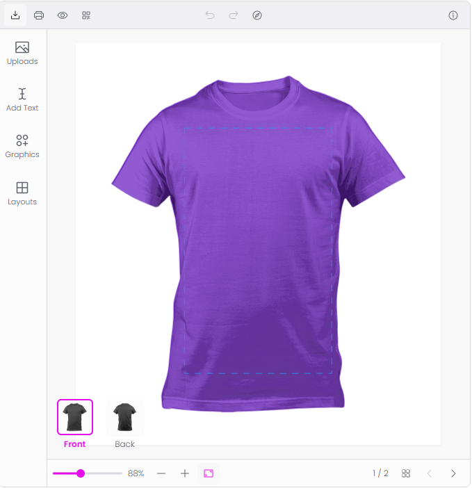 Product customizer — PNG with Multiply color mode