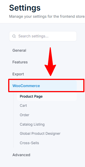 Settings β WooCommerce tab overview