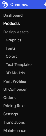 Admin sidebar β full Chamevo menu after activation